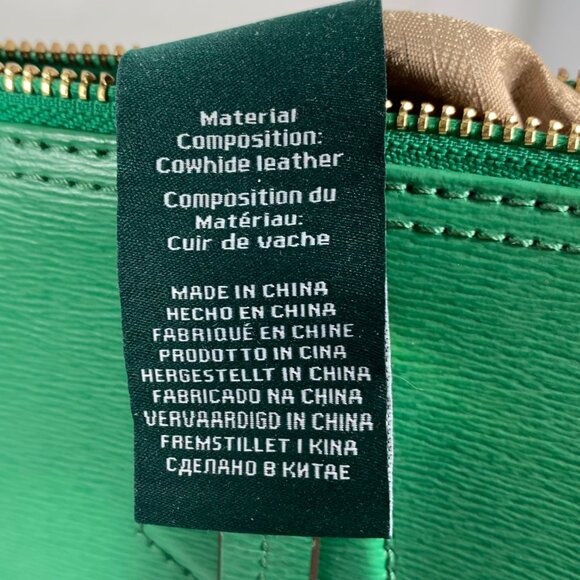 Ralph Lauren RLL Green Leather Structured Tote Shoulder Bag w/ Bag Charm/Fob EUC - Picture 13 of 13